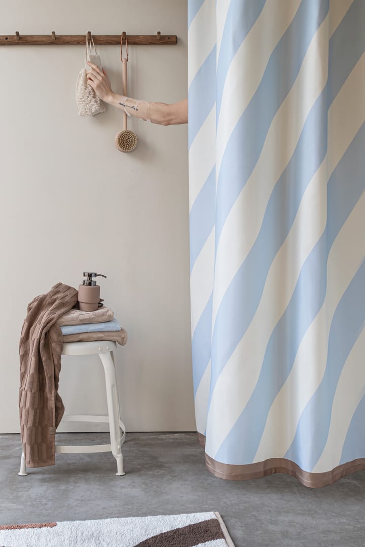 Diagonal cortina de duche 150x200 cm, Azul claro Mette Ditmer