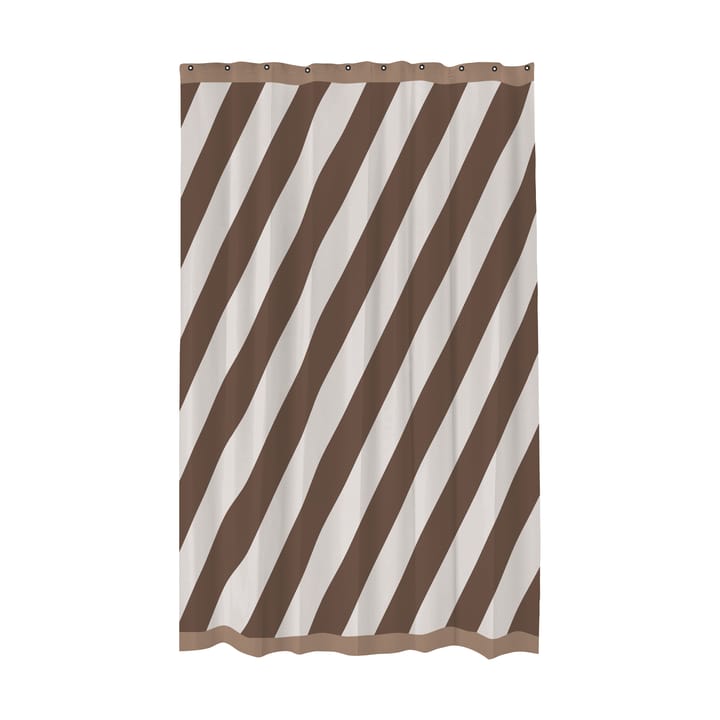 Diagonal cortina de duche 150x200 cm - Chocolate - Mette Ditmer