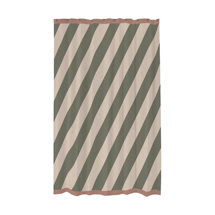 Diagonal cortina de duche 150x200 cm - Verde azeitona escuro - Mette Ditmer