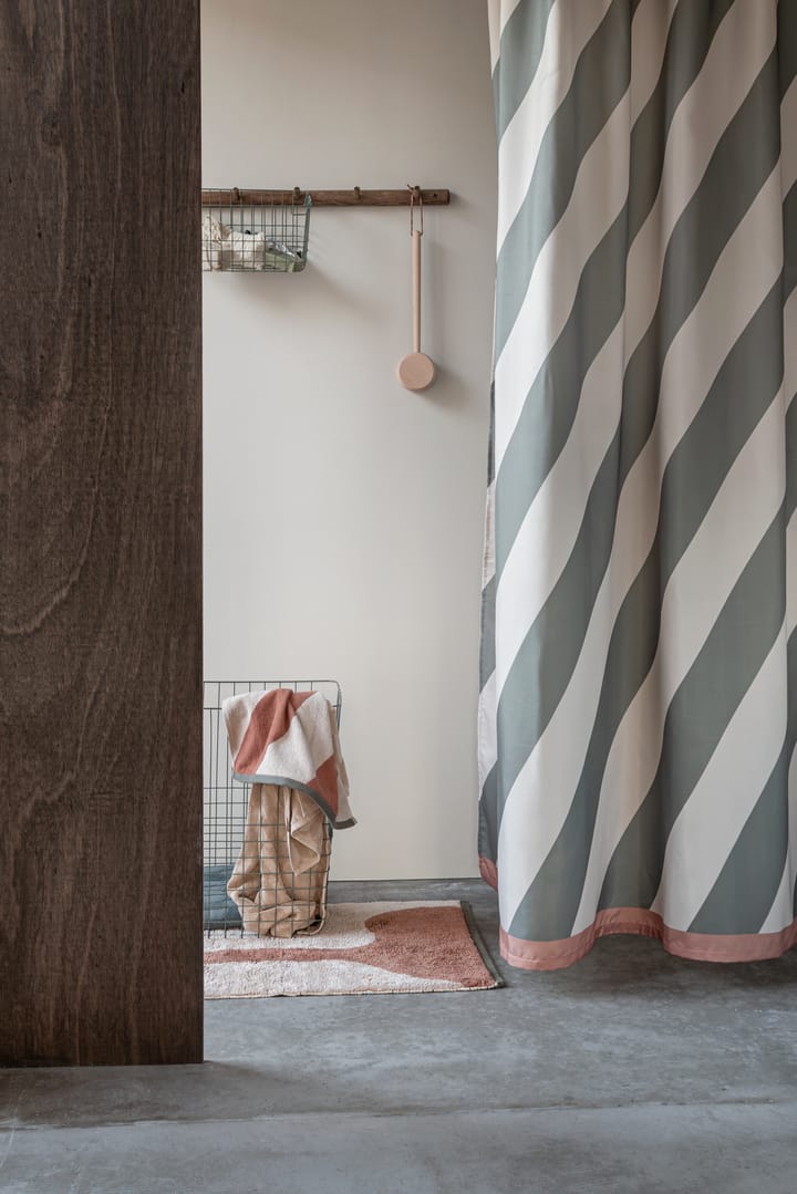 Diagonal cortina de duche 150x200 cm, Verde azeitona escuro Mette Ditmer
