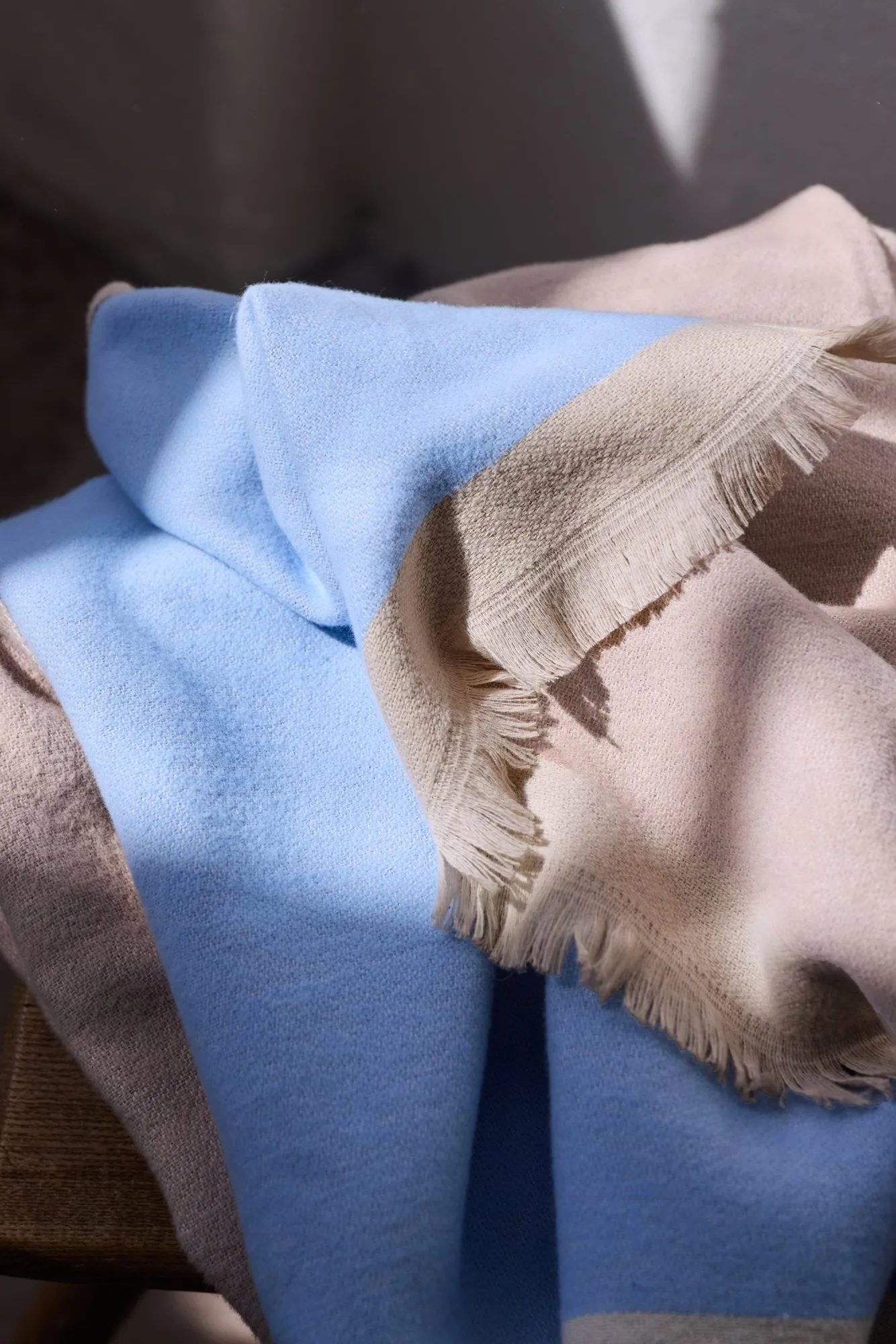 Duet manta, Beige-Blue (bege-azul), 130x175 cm Mette Ditmer