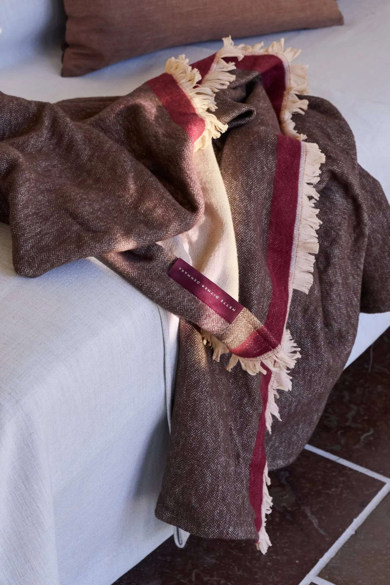 Duet manta, Brown-Beige (castanho-bege), 130x175 cm Mette Ditmer