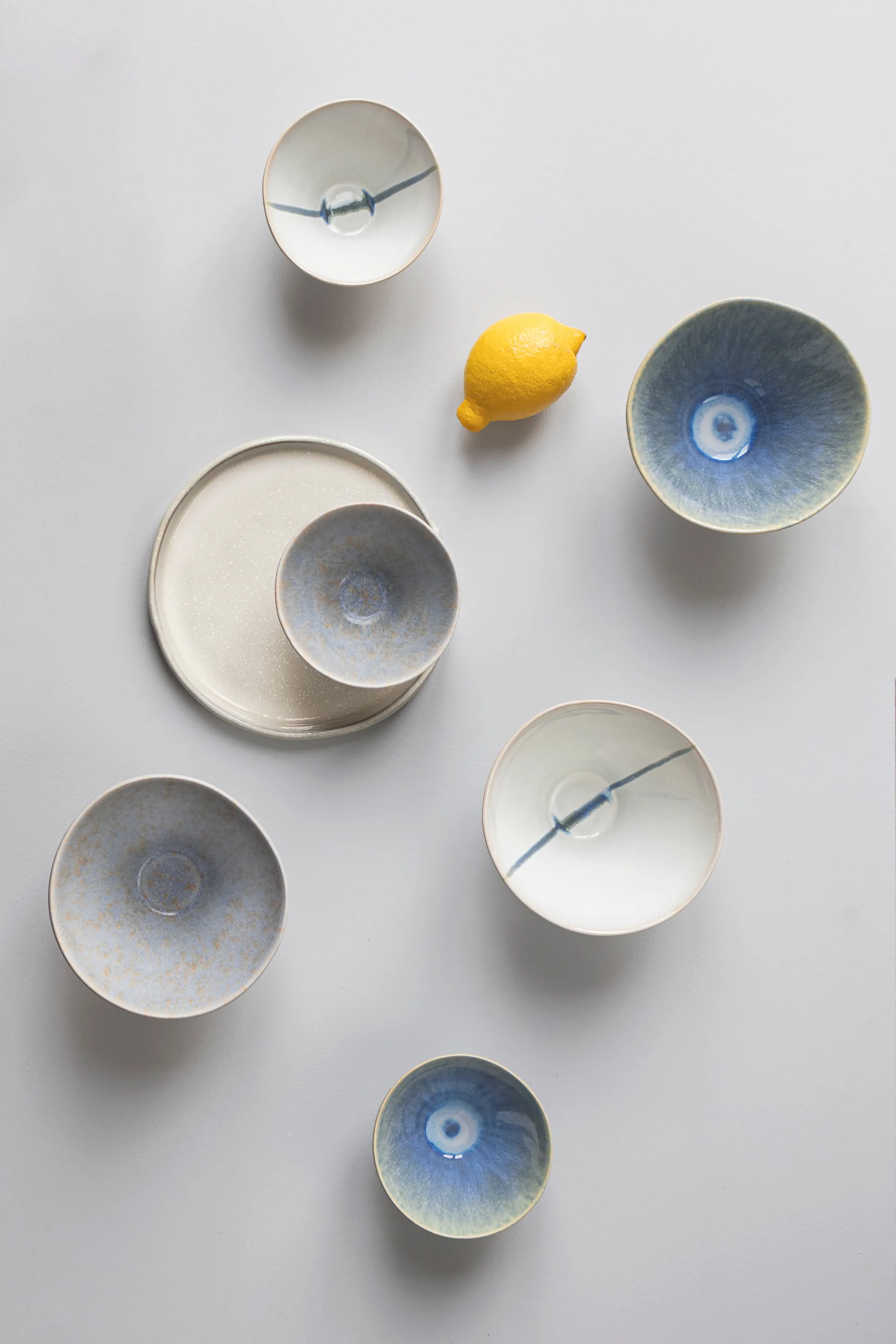 Elements tigela média Ø15,5 cm 3 peças, Azul Mette Ditmer