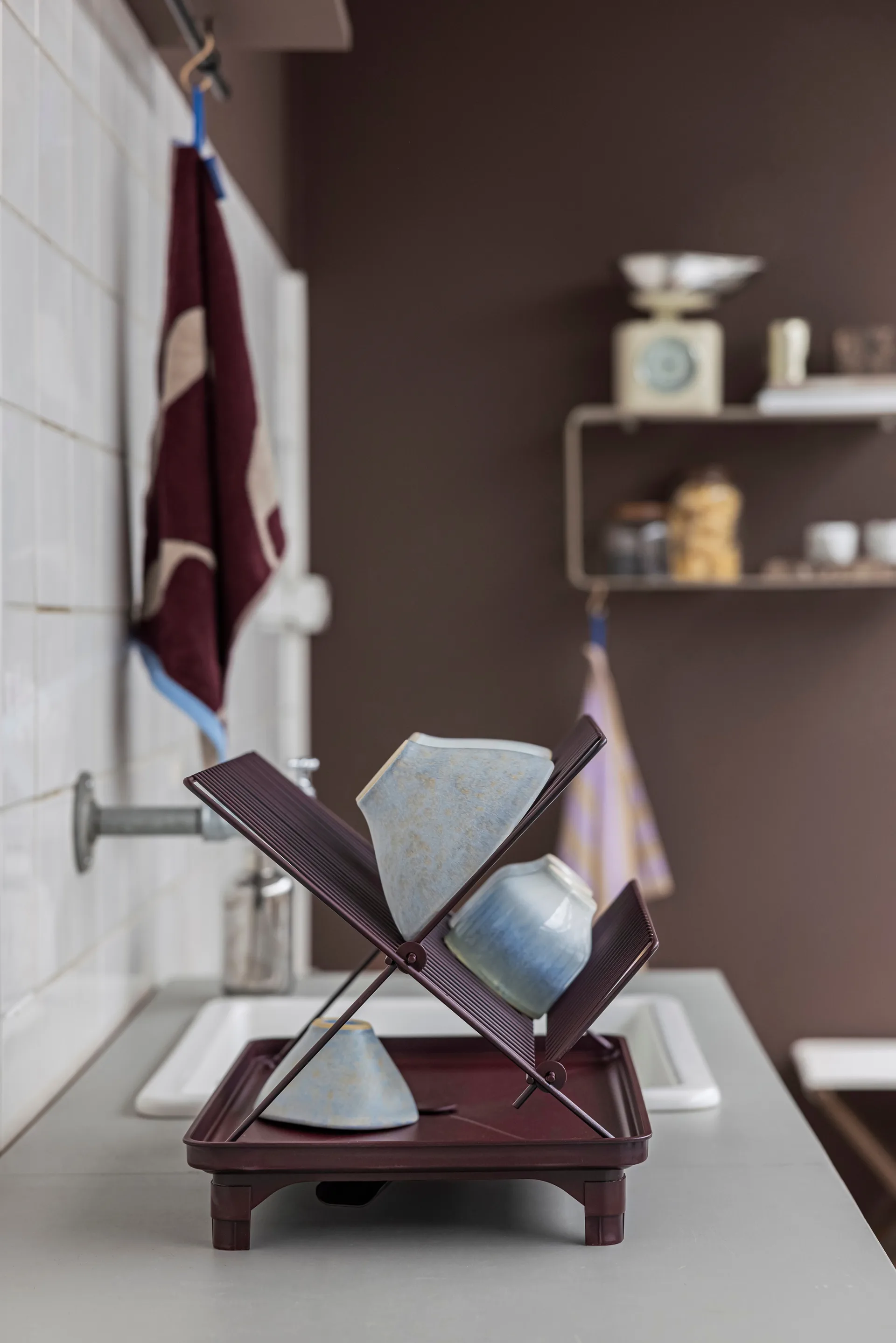 Escorredor de loiça Dry-it, Vinho, 29x42 cm Mette Ditmer