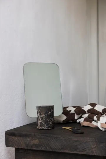 Espelho de mesa Marble - Castanho, 30 cm - Mette Ditmer