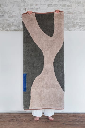 Figura tapete - Verde azeitona escuro, 70x150 cm - Mette Ditmer