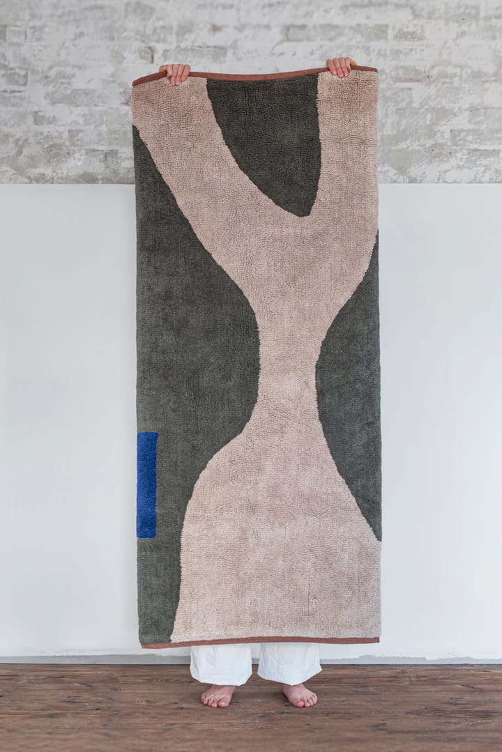 Figura tapete, Verde azeitona escuro, 70x150 cm Mette Ditmer