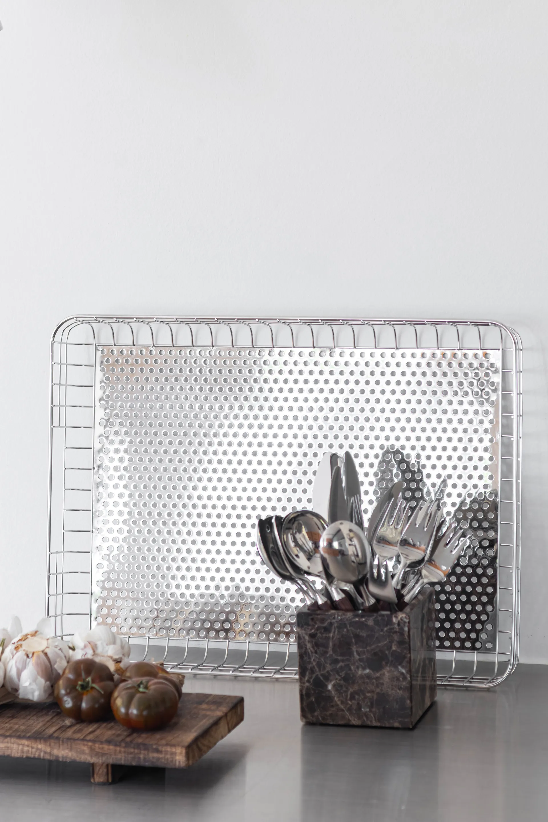 Lift tabuleiro de servir 33,5x45,5 cm, Cromado Mette Ditmer