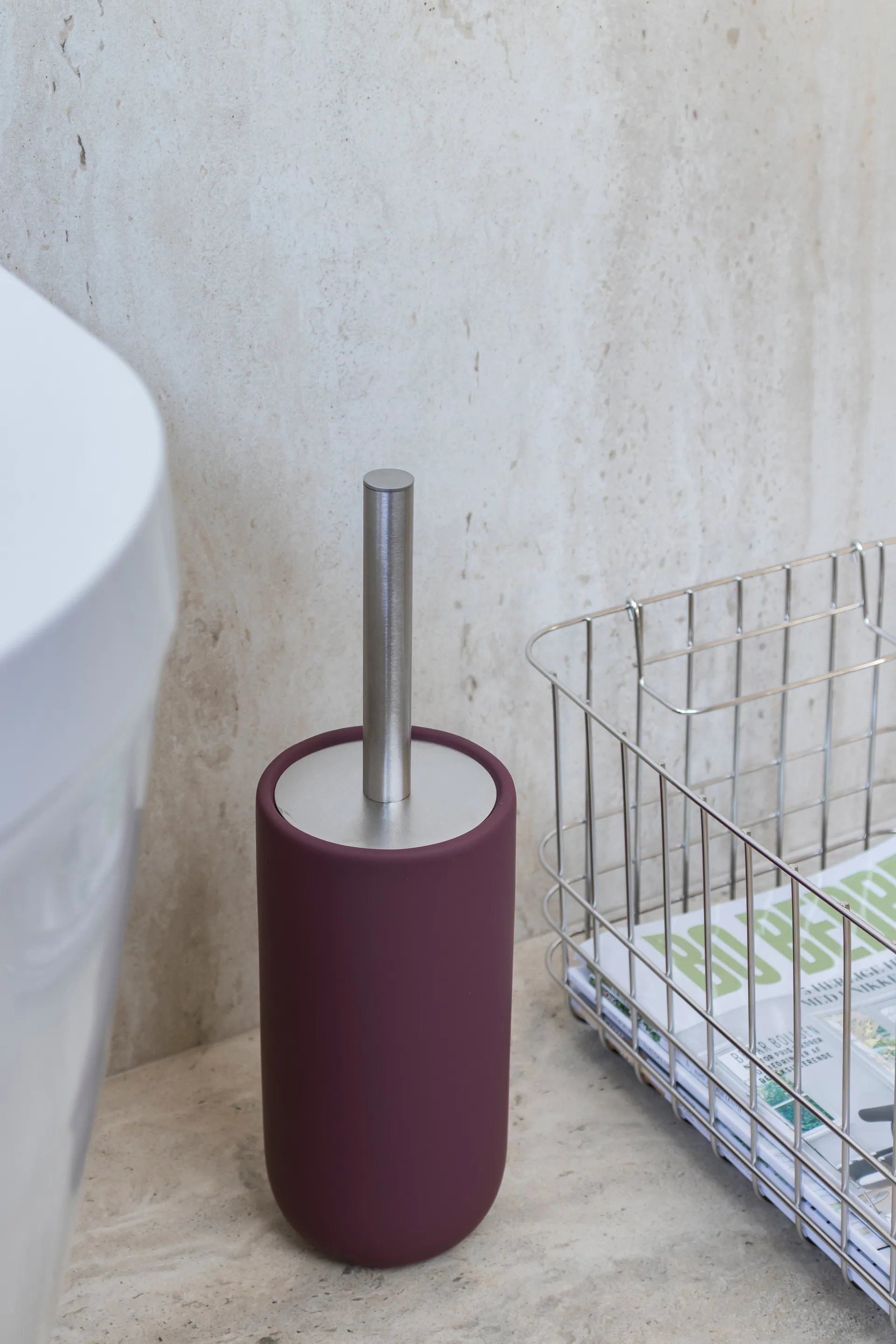 Lotus play escova de casa de banho, incluindo 2 cabeças de escova, Vinho Mette Ditmer