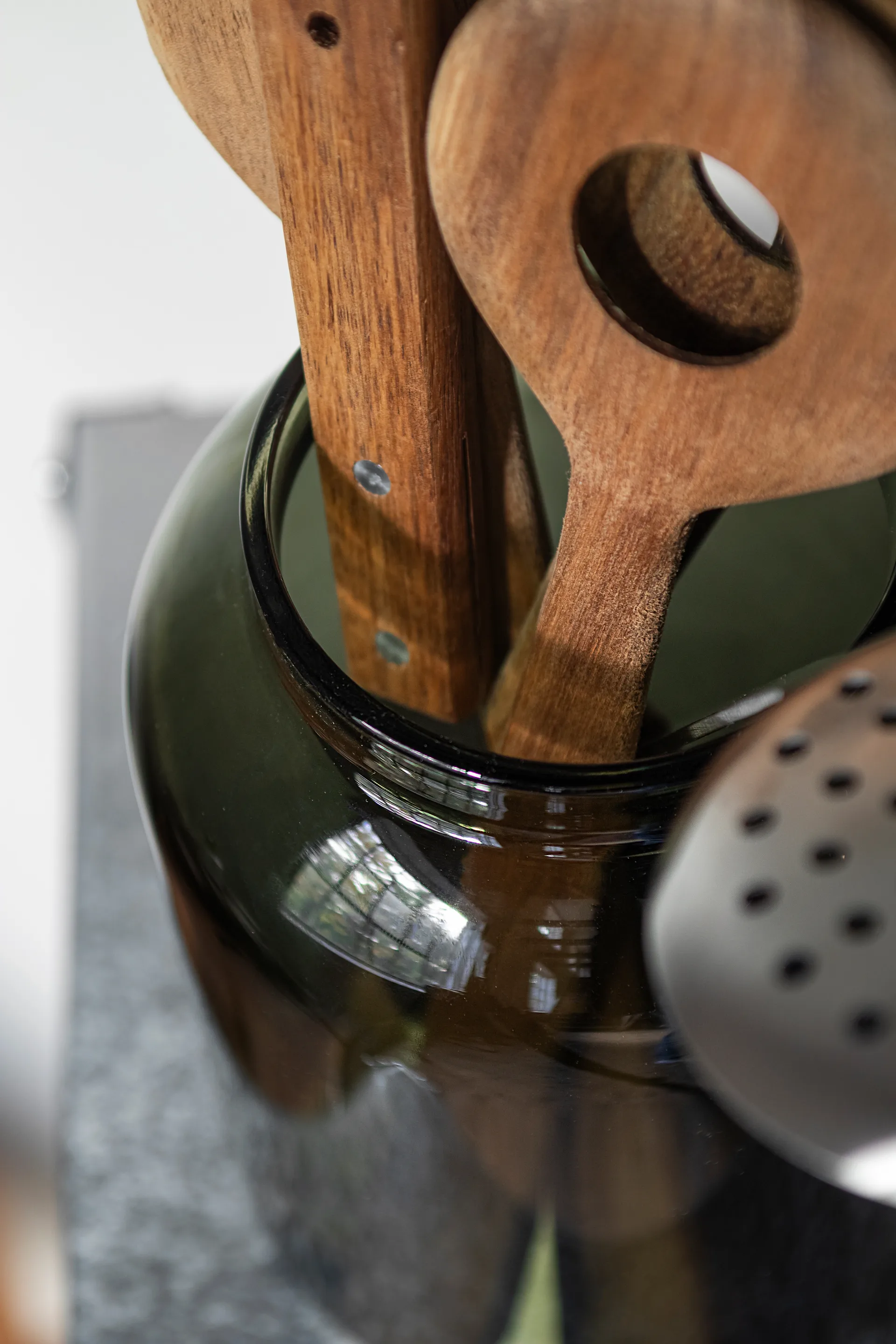 Luna pote com tampa grande 20 cm, Verde floresta Mette Ditmer