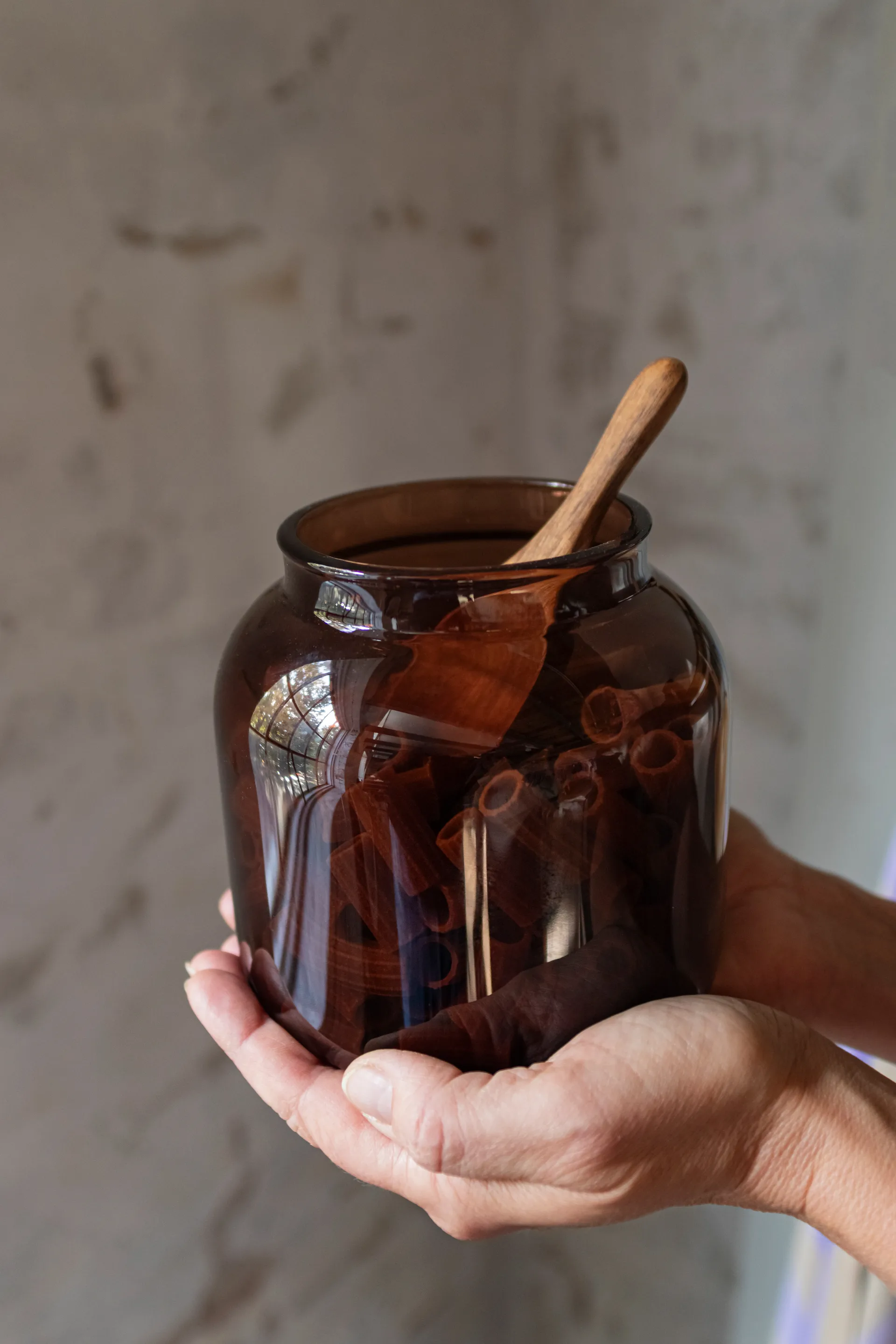 Luna pote com tampa pequeno 13 cm, Castanho Mette Ditmer