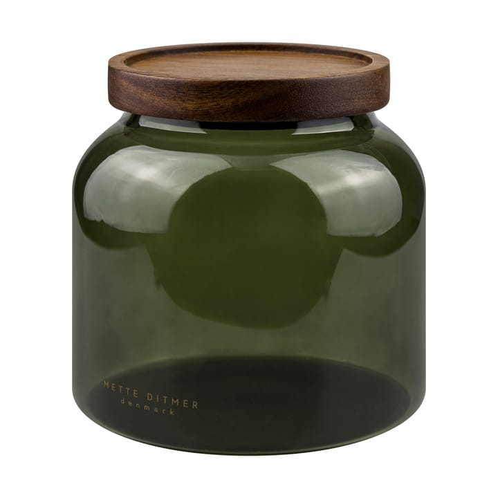 Luna pote com tampa pequeno 13 cm - Verde floresta - Mette Ditmer