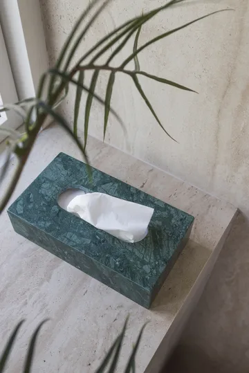 Marble caixa de lenços de papel 14x25,5 cm - Floresta escura - Mette Ditmer