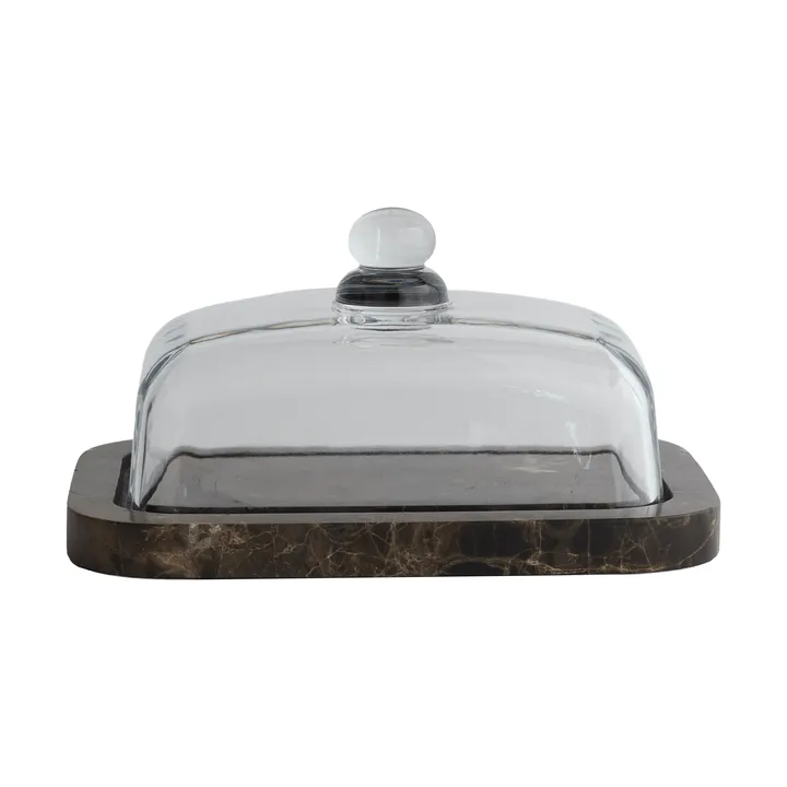 Marble manteigueira - Brown (castanho), 14x19,5x10,5 cm - Mette Ditmer