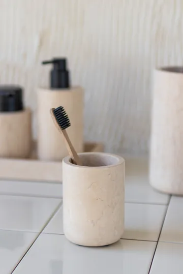 Marble suporte para escova de dentes 10 cm - Areia - Mette Ditmer