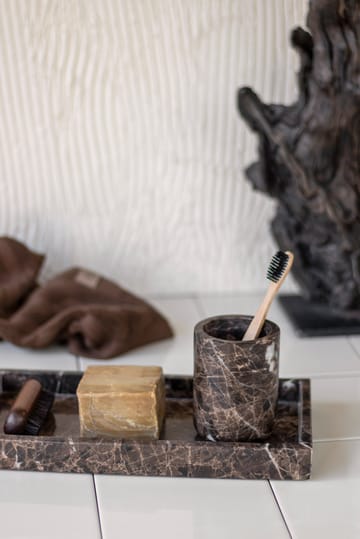 Marble suporte para escova de dentes 10 cm - Castanho - Mette Ditmer