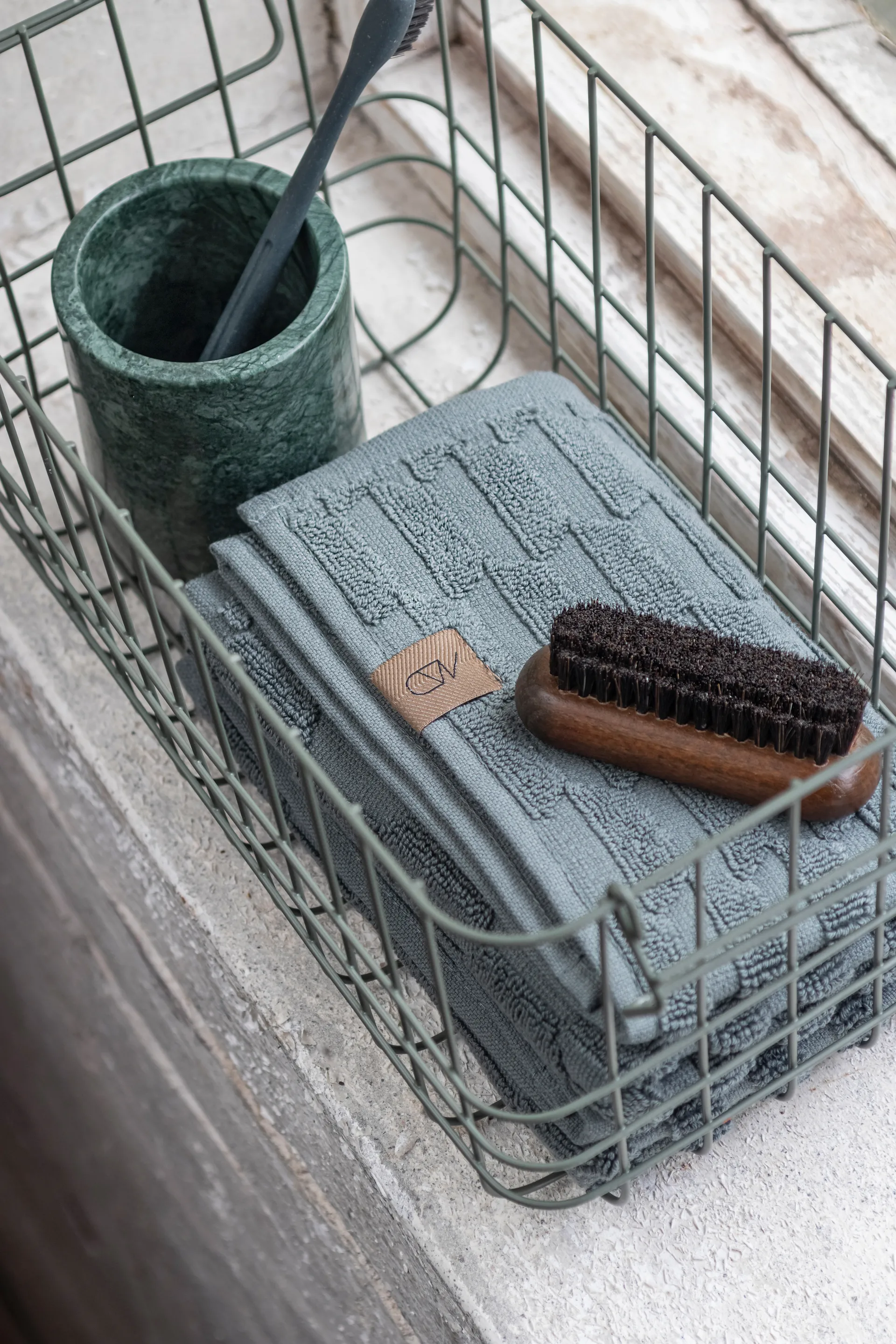 Marble suporte para escova de dentes 10 cm, Verde floresta Mette Ditmer