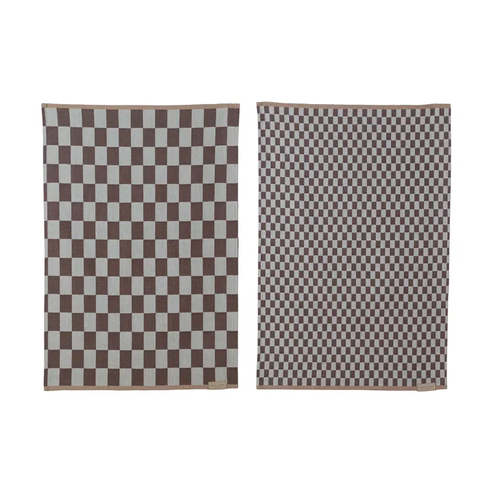 Mini-Max pano de cozinha, pack de 2 - Brown (castanho), 50x70 cm - Mette Ditmer