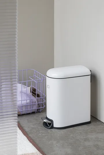 Mini-Walther caixote do lixo com pedal 5 L - Branco sujo - Mette Ditmer