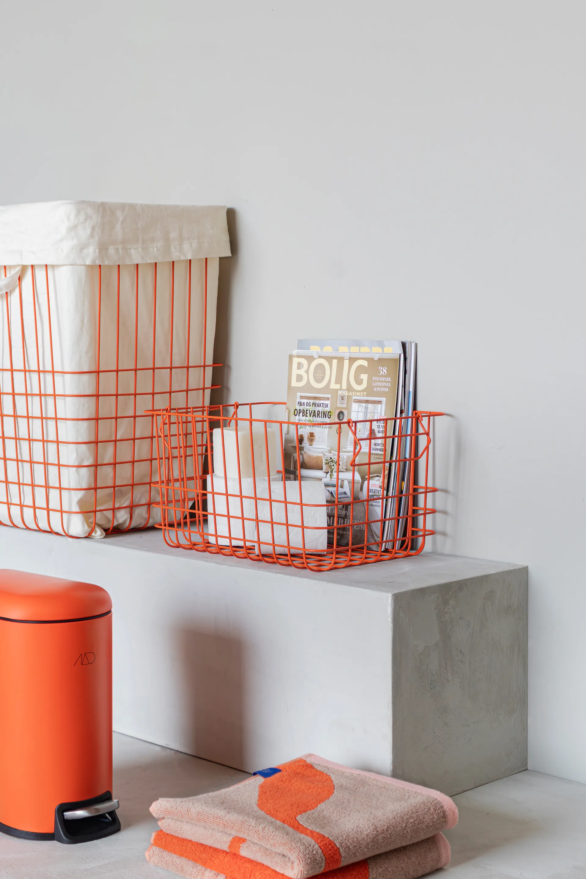 Mini-Walther caixote do lixo com pedal 5 L, Laranja Mette Ditmer