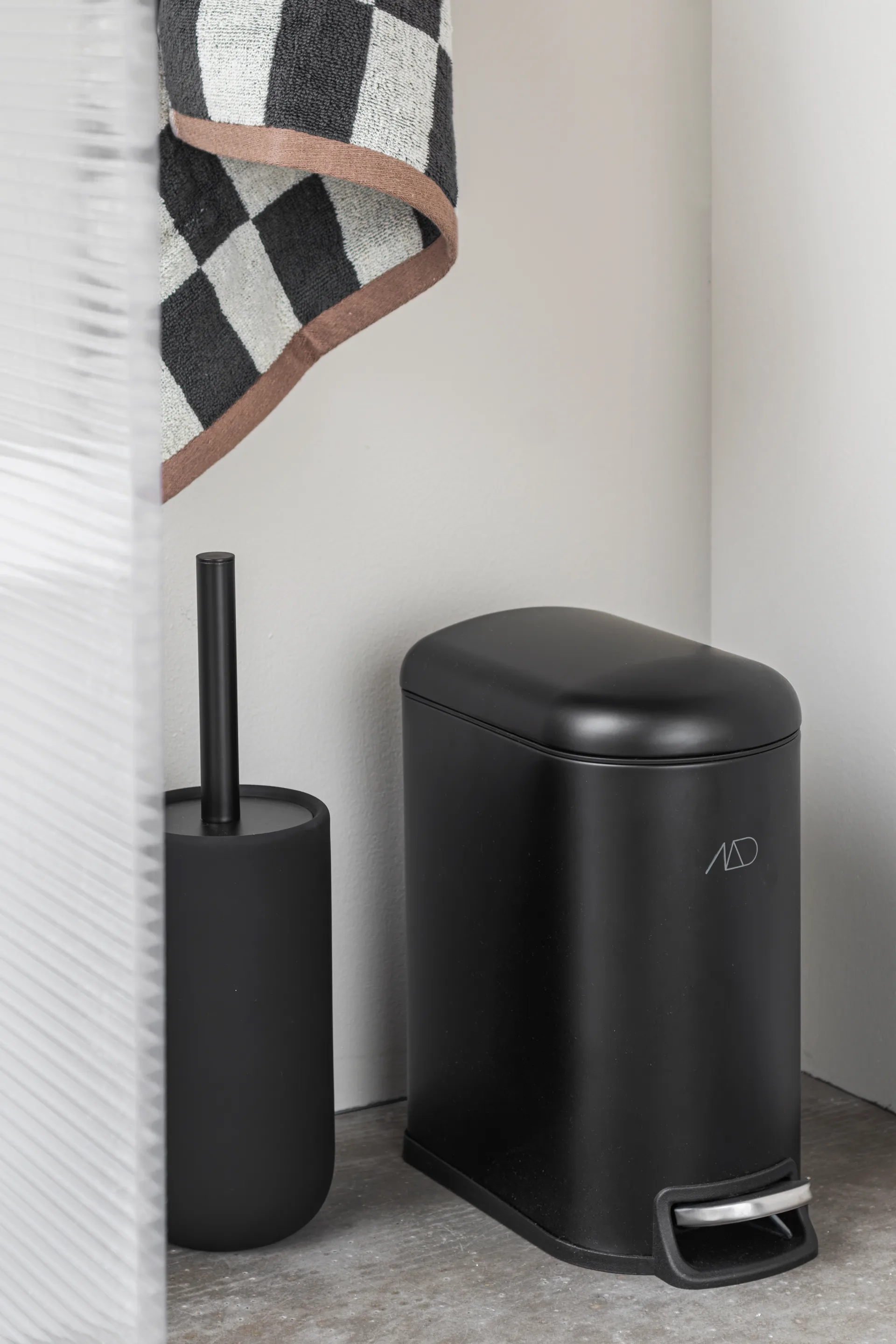 Mini-Walther caixote do lixo com pedal 5 L, Preto Mette Ditmer