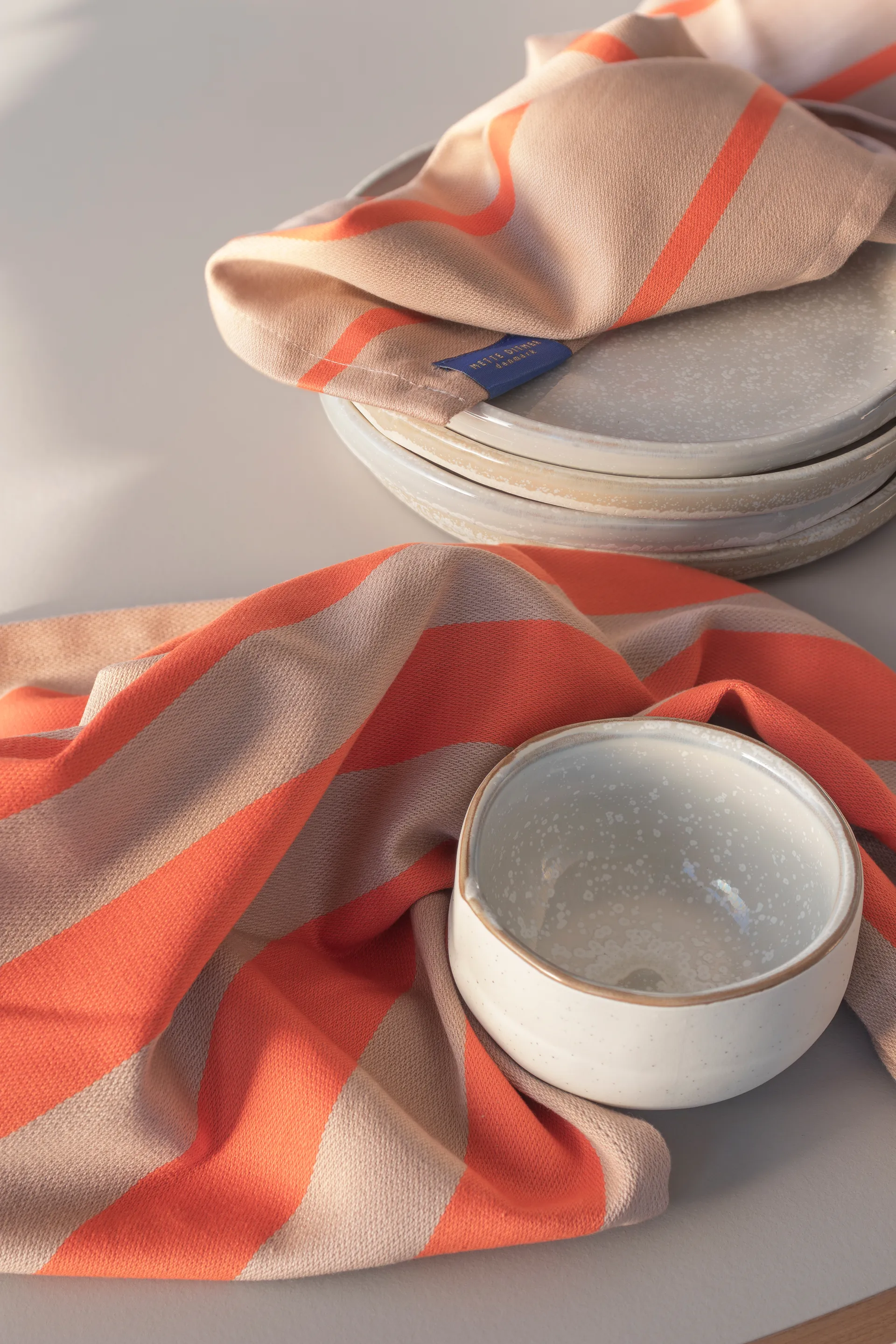 Pano de louça Stripes 33x33 cm 2 un., Latte Mette Ditmer