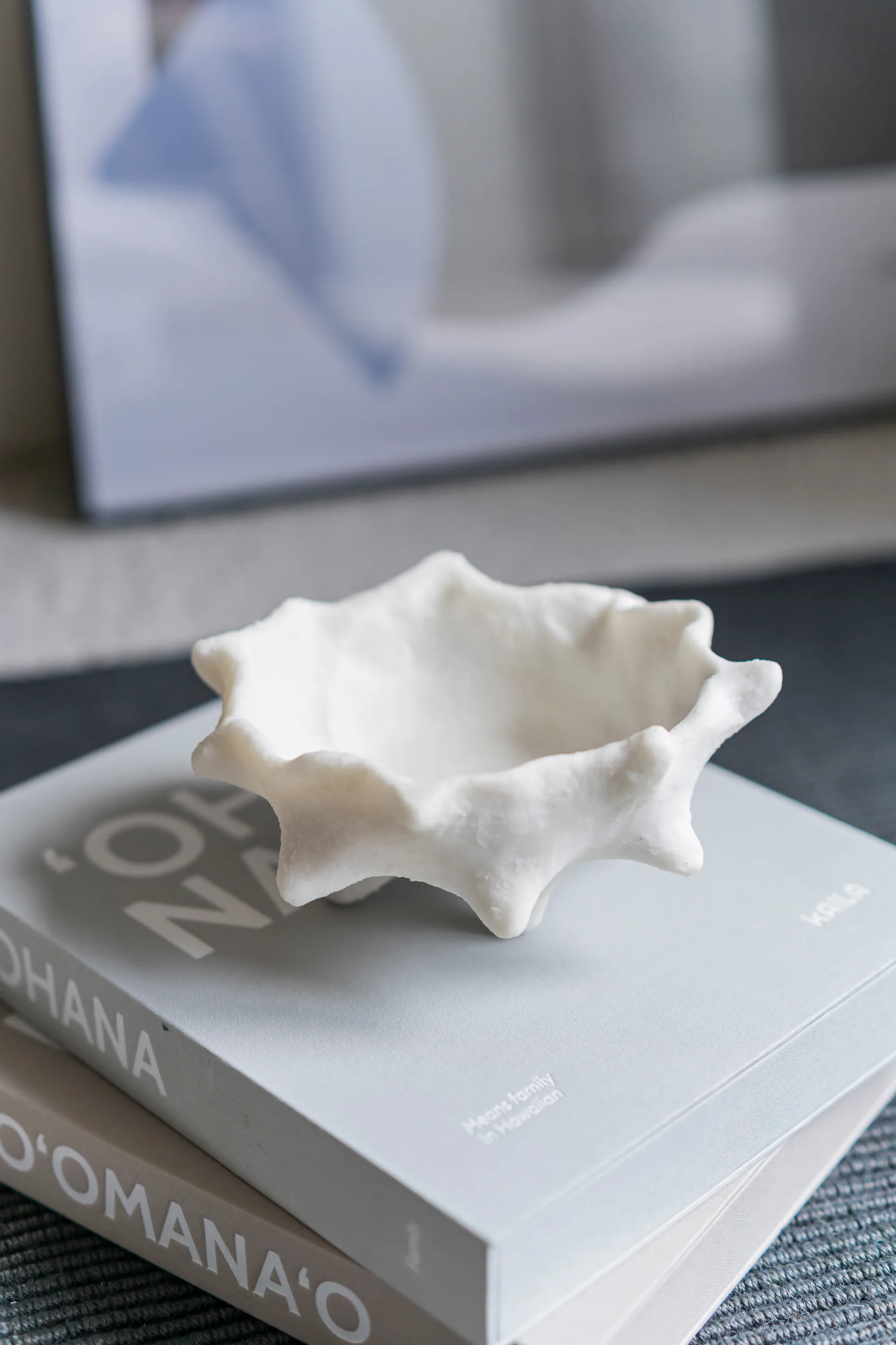 Peça de arte Art castanha Ø20 cm, Off-white Mette Ditmer