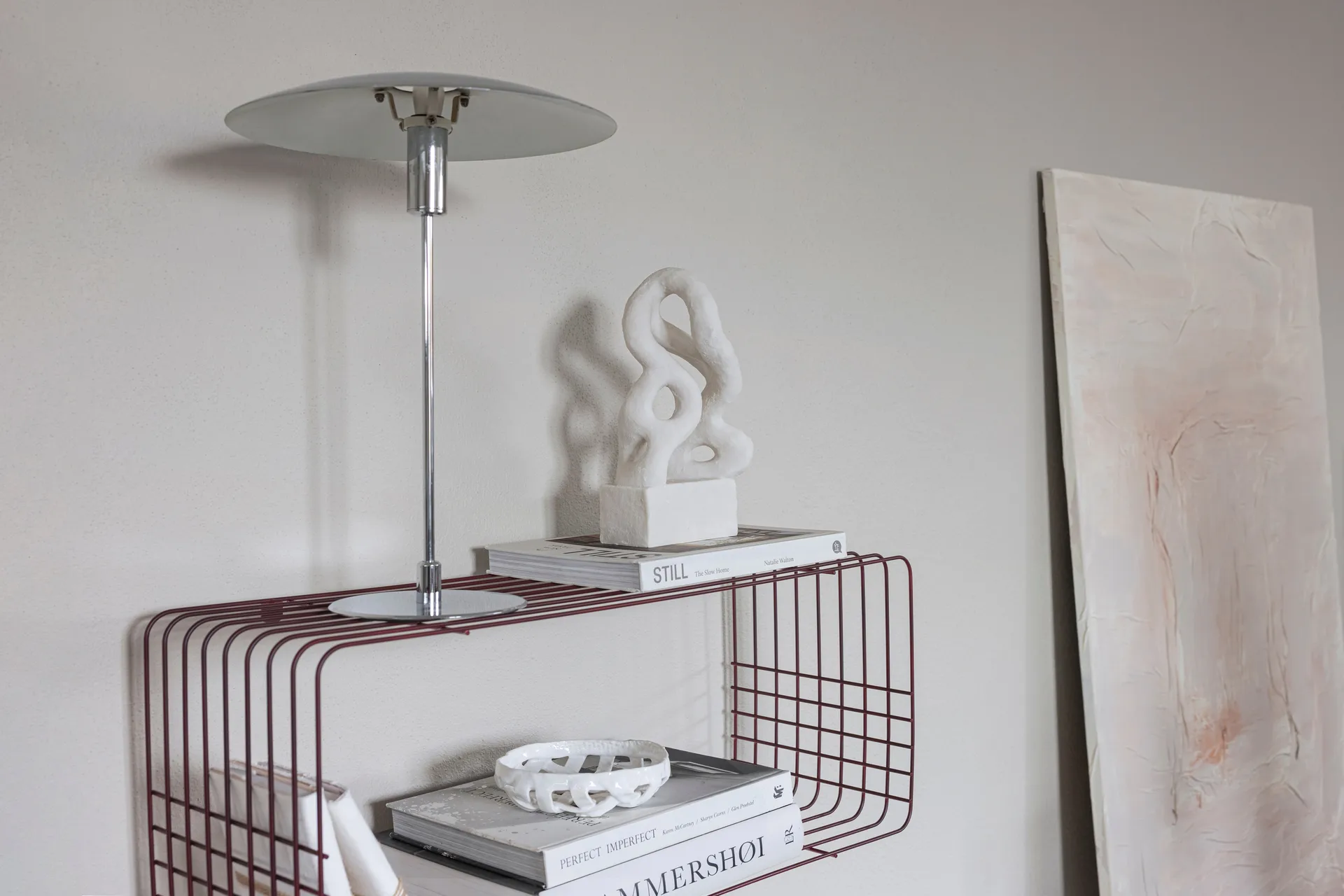 Prateleira Wire, Vinho, 31x70x26 cm Mette Ditmer