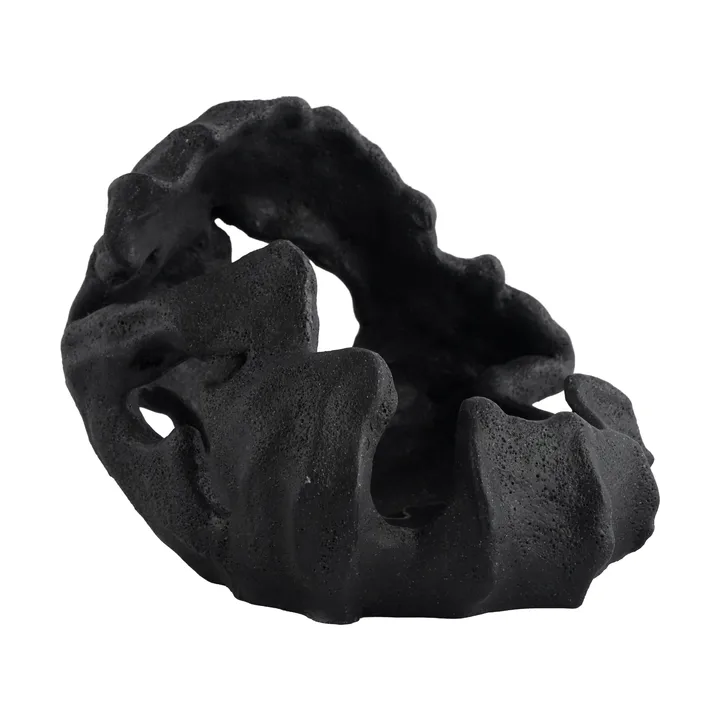 Reef castiçal para vela grossa - Preto, Ø16,5x13 cm - Mette Ditmer