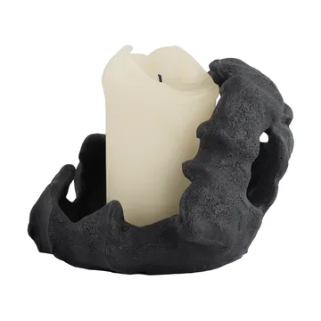 Reef castiçal para vela grossa - Preto, Ø16,5x13 cm - Mette Ditmer