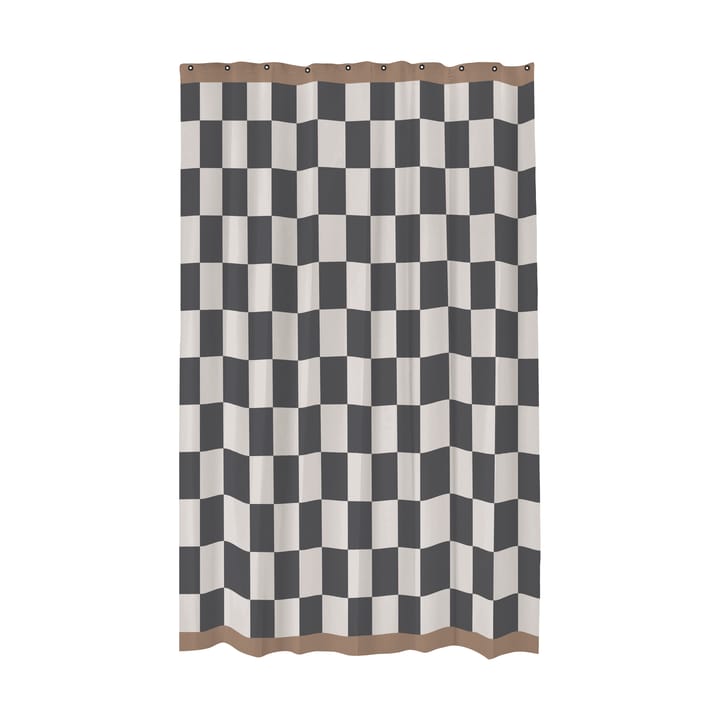 Retro cortina de chuveiro 150x200 cm - Cinza escuro - Mette Ditmer
