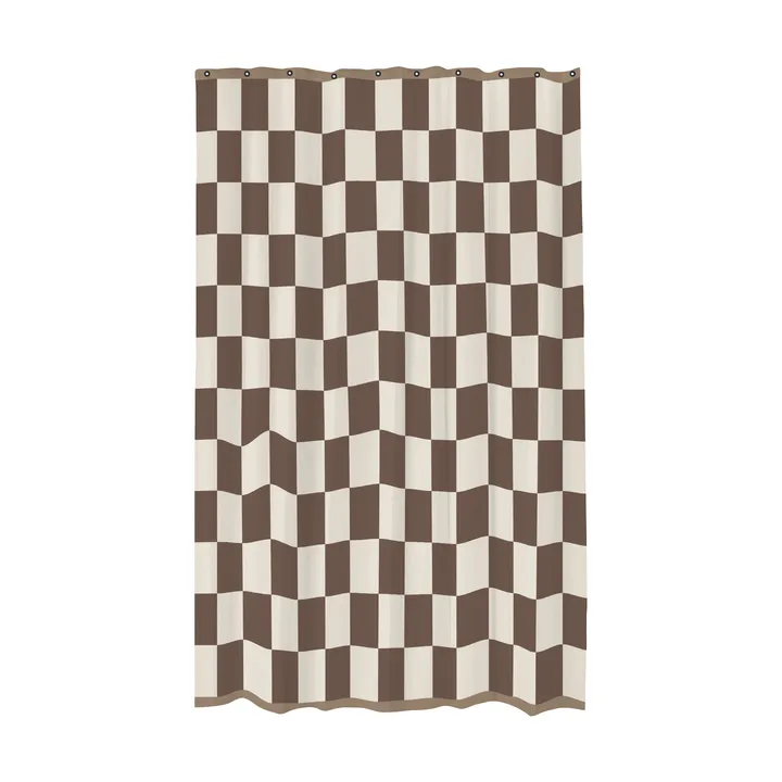 Retro cortina de chuveiro 150x200 cm - Marrom - Mette Ditmer