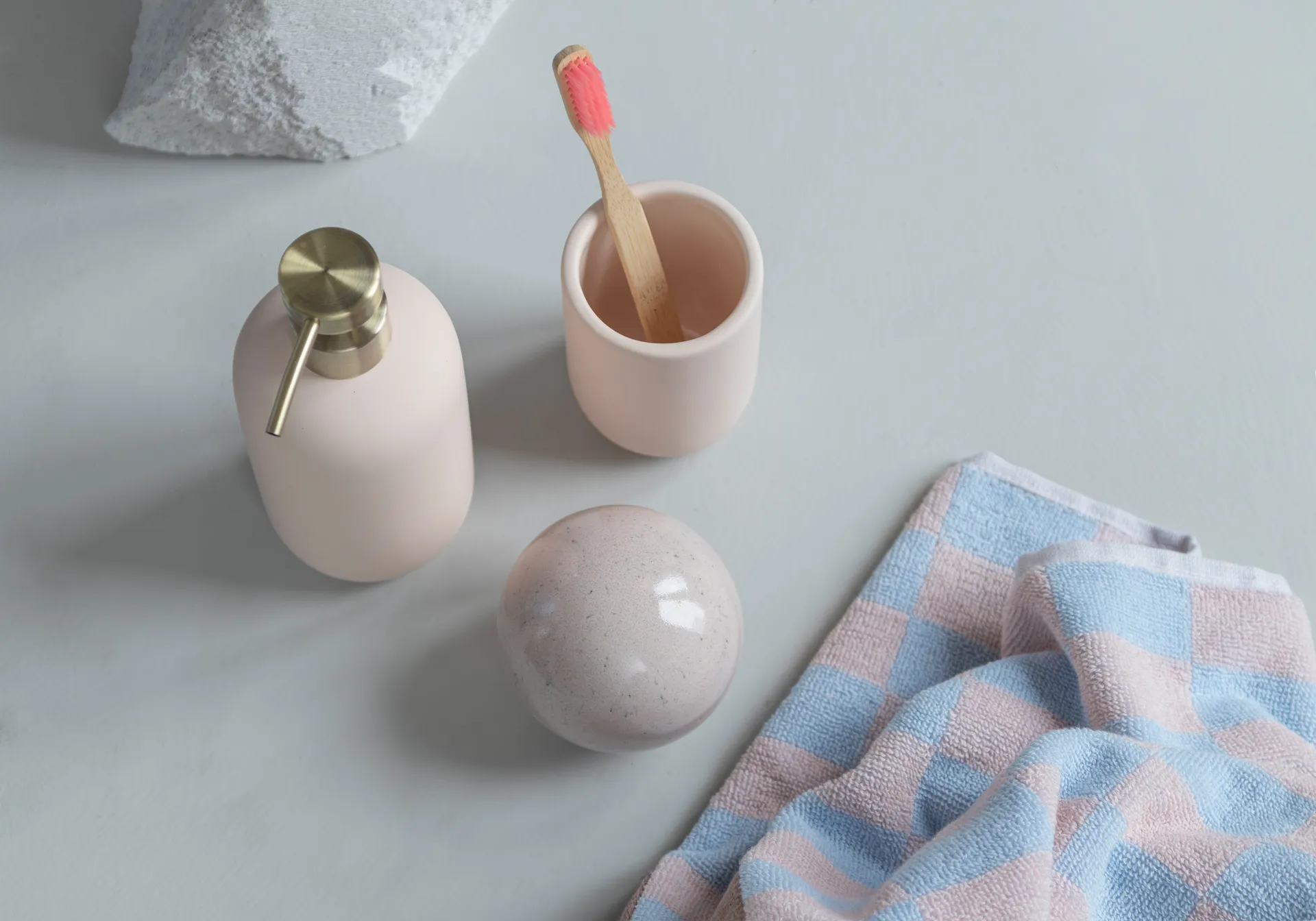 Retro toalha de mão 40x55 cm 2 unid., Azul claro Mette Ditmer