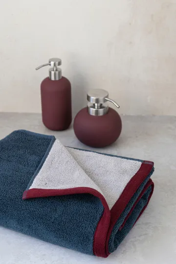Soft toalha de banho 70x133 cm - Azul meia-noite-cinzento claro - Mette Ditmer