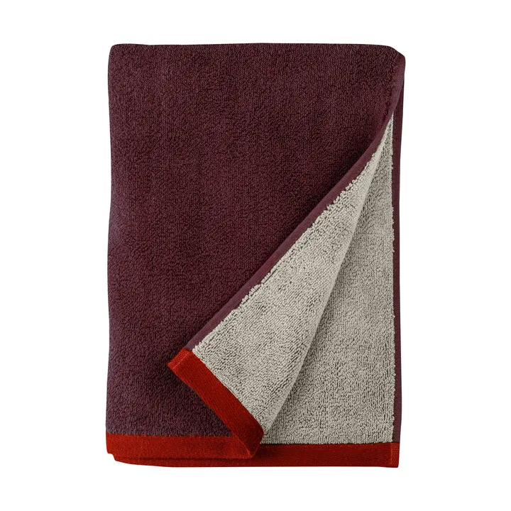 Soft toalha de banho 70x133 cm - Gray-Red (cinzento-vermelho), 70x133 cm - Mette Ditmer