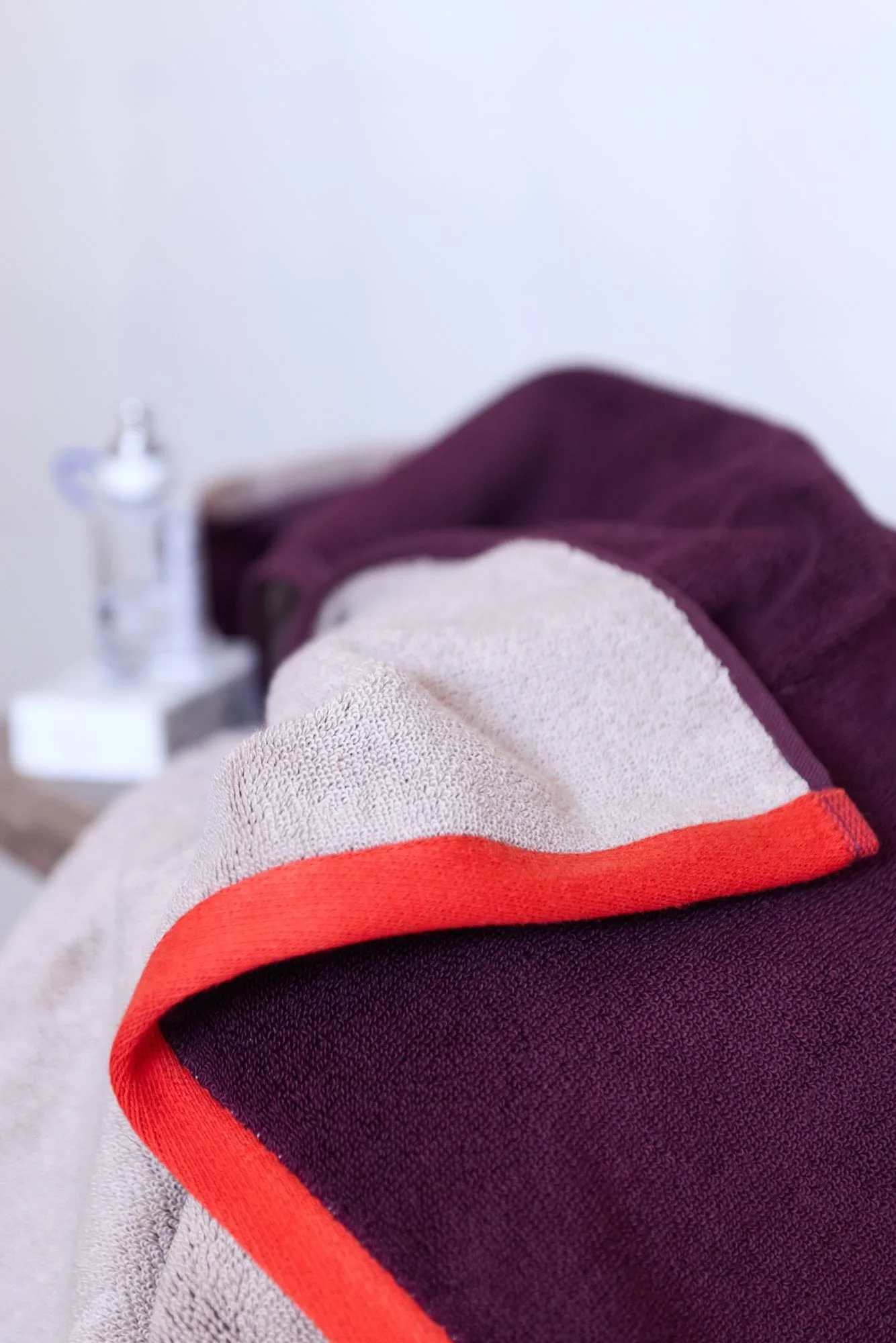 Soft toalha de mão 40x55 cm 2 unidades, Red-Grey (vermelho‑cinzento), 40x55 cm Mette Ditmer