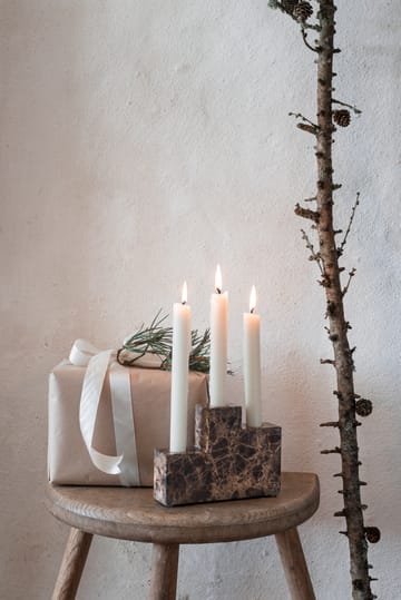 Step suporte para 3 velas - Castanho - Mette Ditmer