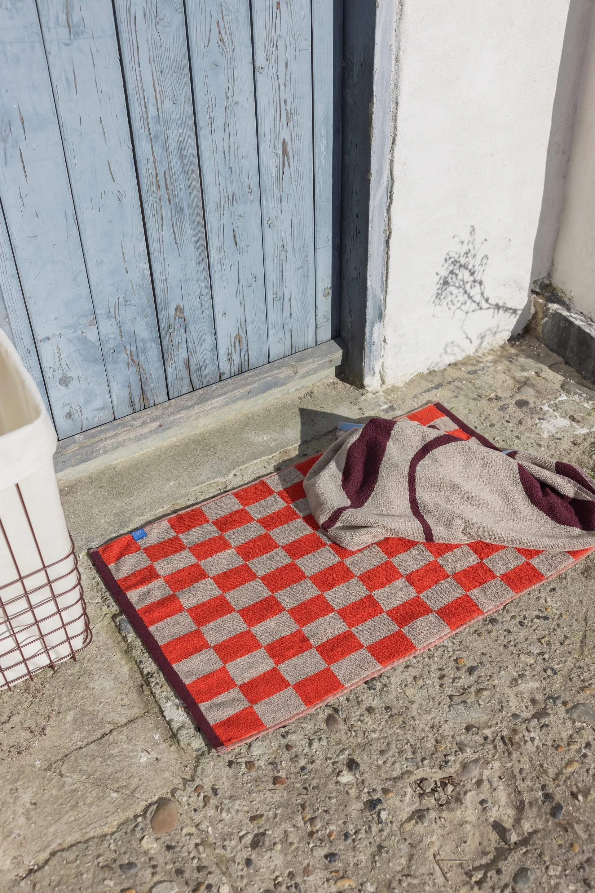 Tapete de casa de banho Retro 50x80 cm, Laranja escuro Mette Ditmer