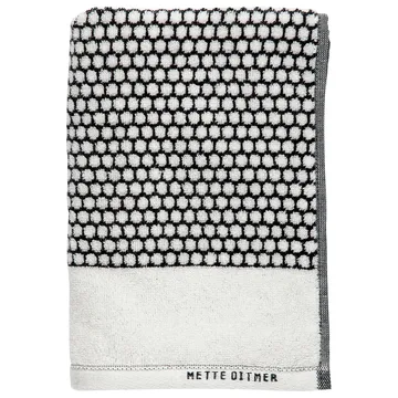 Toalha de bidé Grid - preto-off white - Mette Ditmer