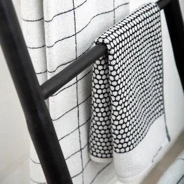 Toalha de bidé Grid - preto-off white - Mette Ditmer