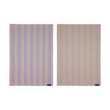 Toalha de cozinha Stripes 50x70 cm 2 un. - Sand - Mette Ditmer