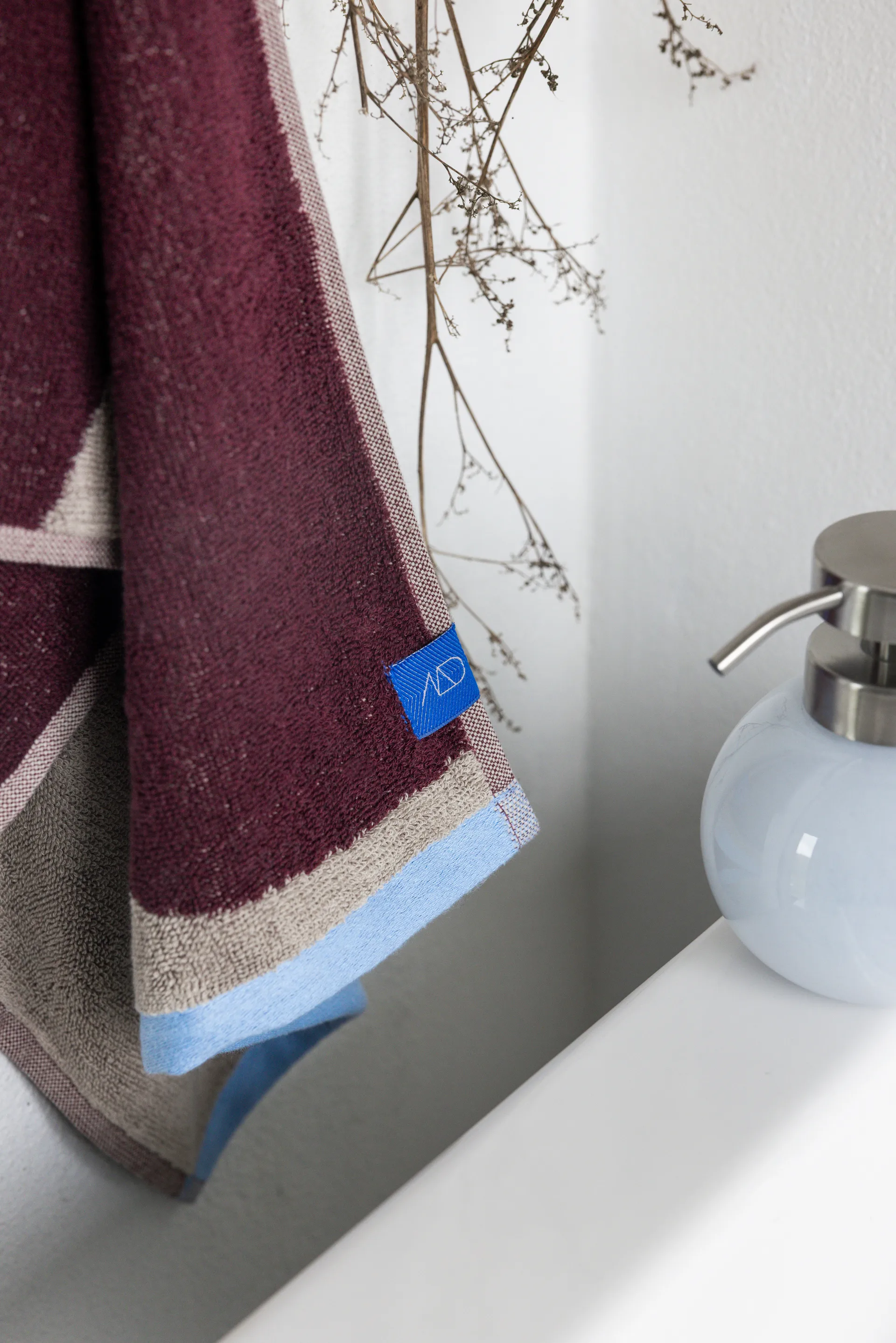 Toalha de rosto Nova Arte 40x55 cm 2 unidades, Vinho-areia Mette Ditmer