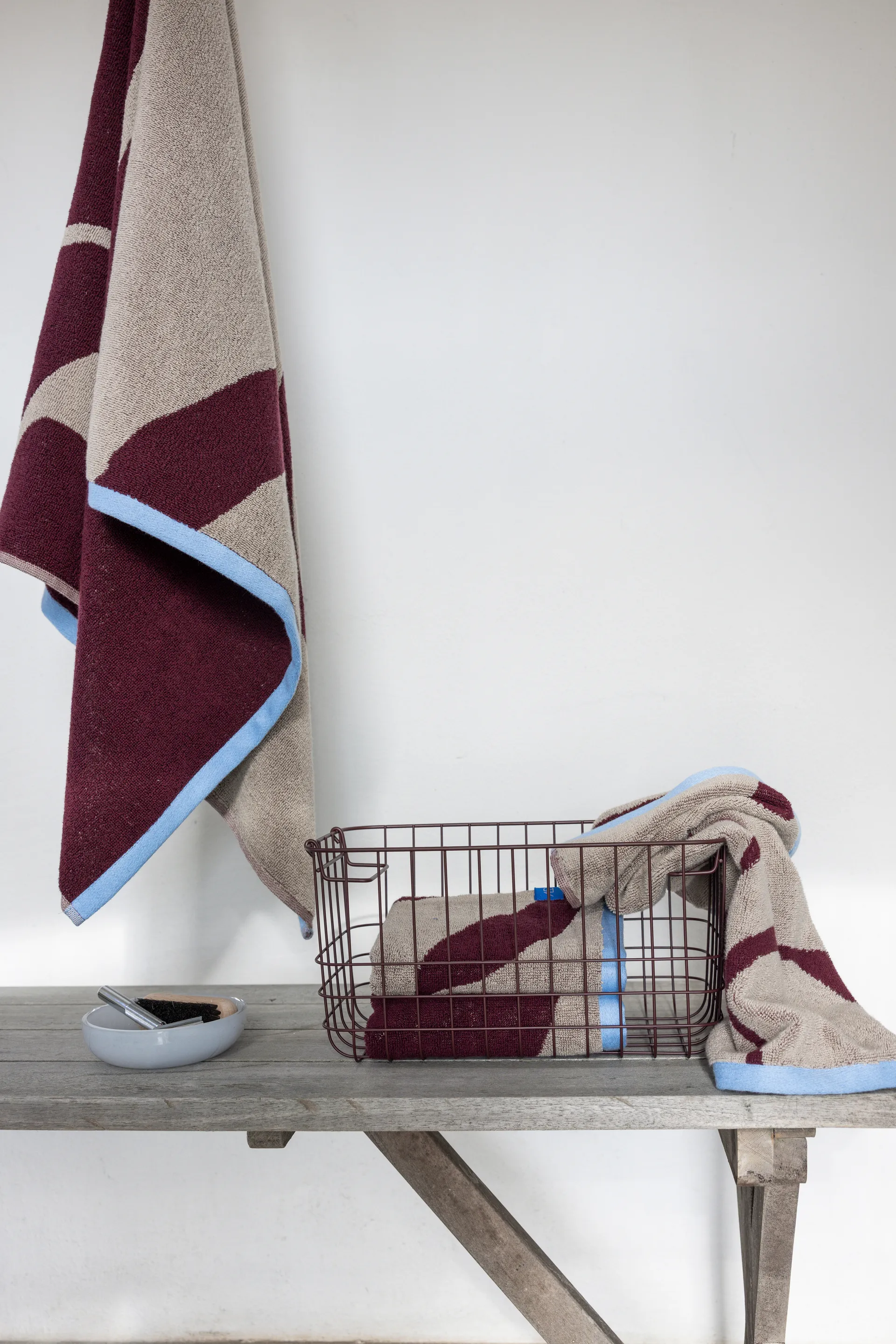 Toalha de rosto Nova Arte 40x55 cm 2 unidades, Vinho-areia Mette Ditmer