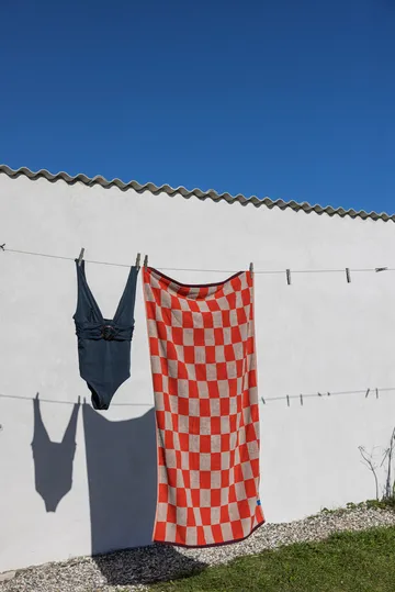 Toalha Retro - Laranja escuro, 50x90 cm - Mette Ditmer