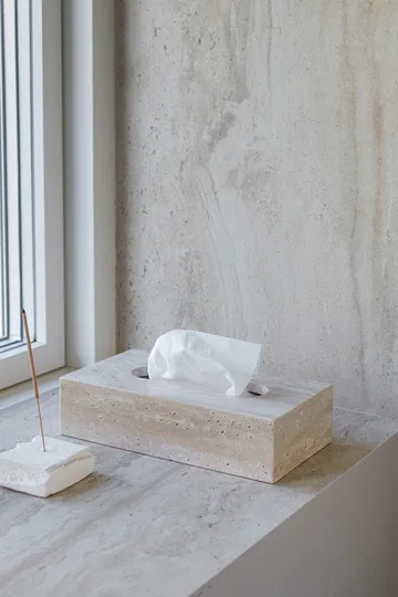 Travertine caixa de lenços de papel 14x25,5 cm - Linho - Mette Ditmer