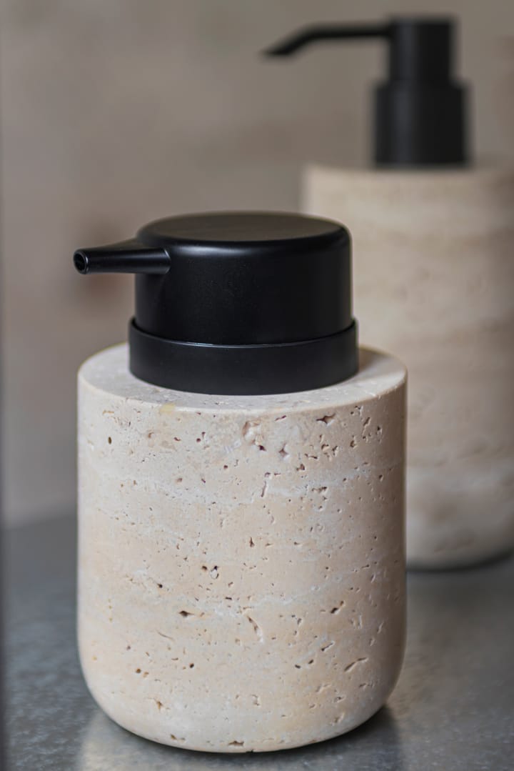 Travertine doseador de sabonete 12,5 cm, Linho Mette Ditmer