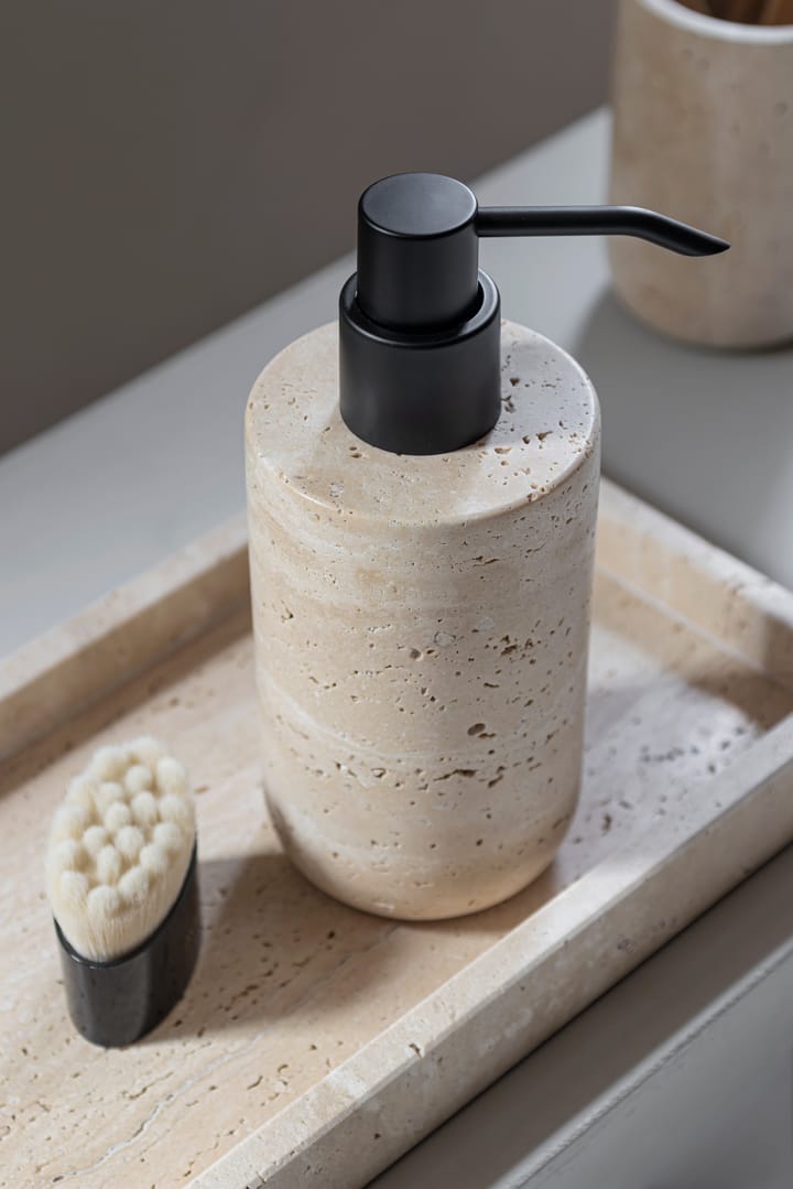 Travertine doseador de sabonete 17,5 cm, Linho Mette Ditmer