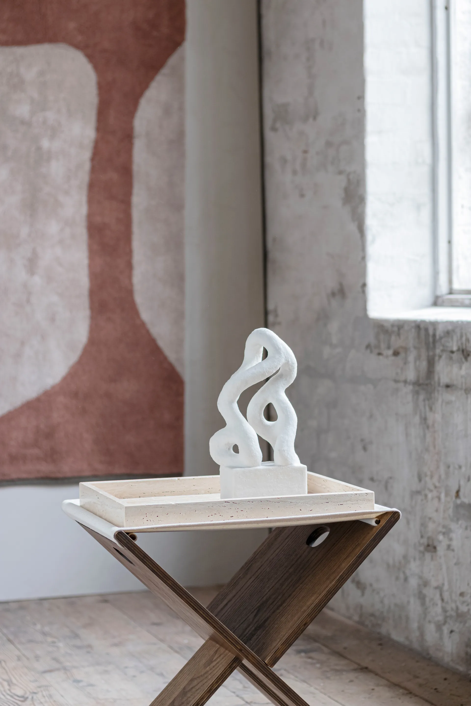Travertino tabuleiro decorativa 30x40 cm, Linho Mette Ditmer