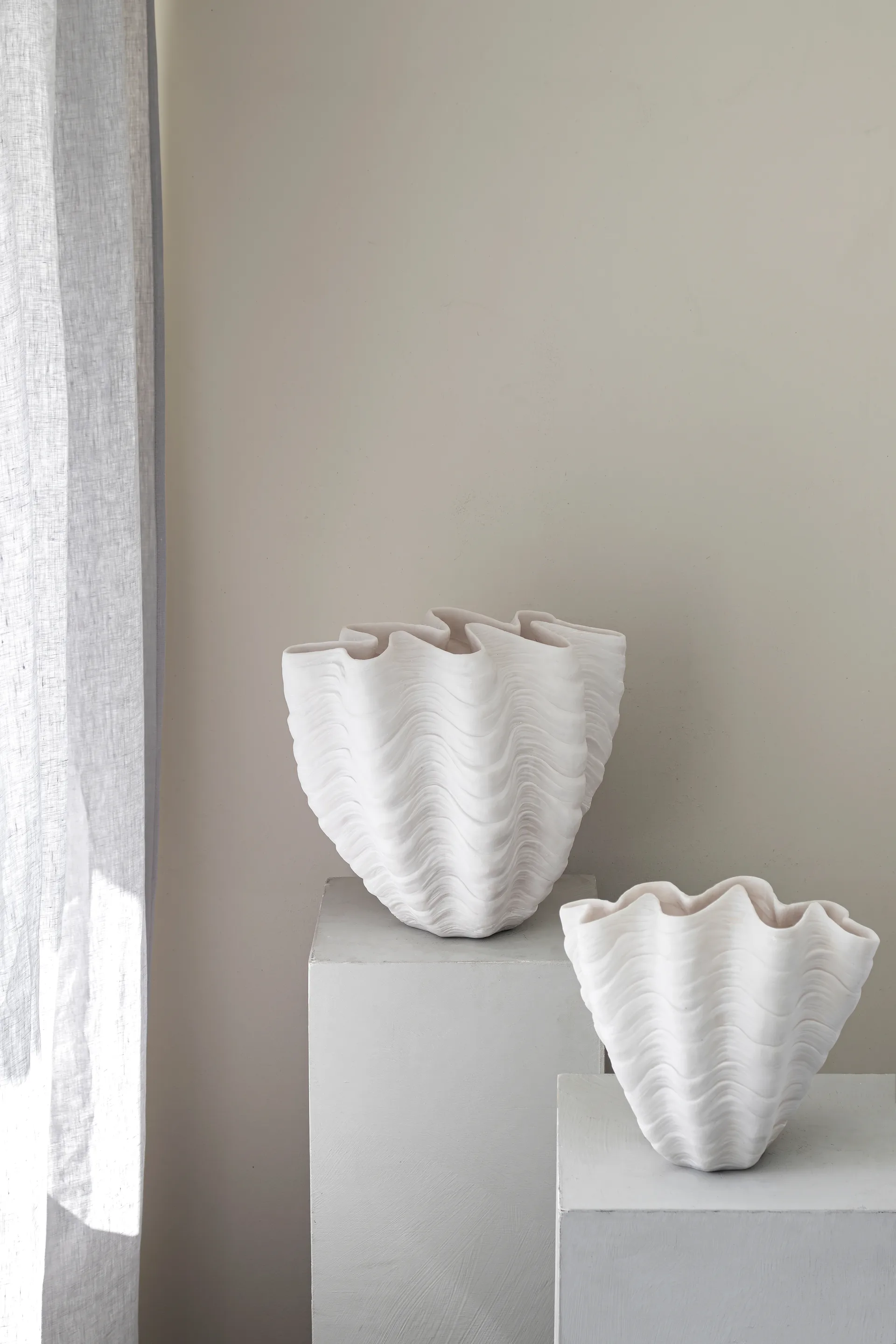 Vaso Shell, Grande, 30 cm, white Mette Ditmer