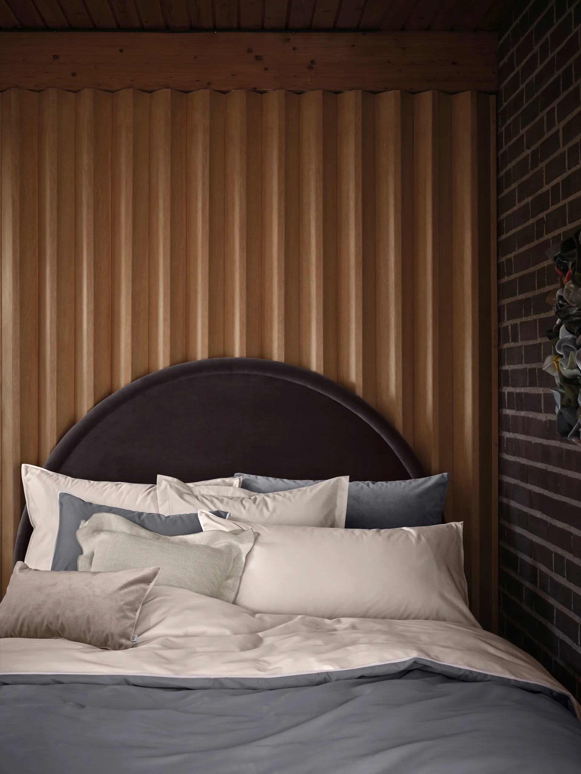 Capa de almofada Duetto, cinza, 50x60 cm Mille Notti